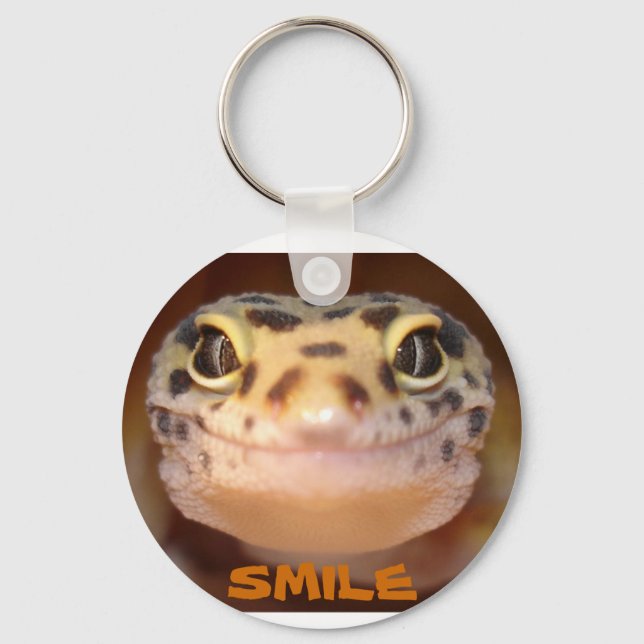 Llavero Leopard Gecko Smile Keychain (Anverso)