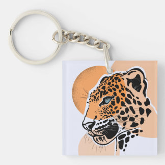 Llavero Leopard Keychain - Wildlife Animal Art