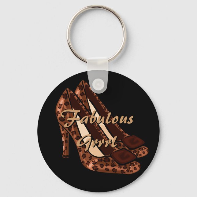 Llavero Leopard Print Heels Keychain (Anverso)