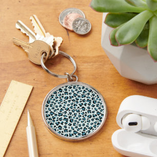 Llavero Leopard Print, Leopard Spots, Blue Leopard