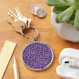 Llavero Leopard Print, Leopard Spots, Purple Leopard