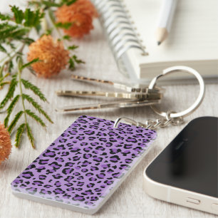 Llavero Leopard Print, Leopard Spots, Purple Leopard