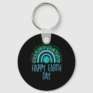 Llavero Leopard Rainbow Planet Happy Earth Day Cute Teache