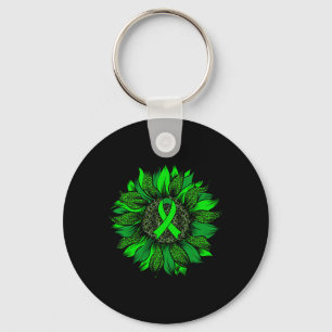 Llavero Leopard Sunflower Mental Health Awareness Green Ri