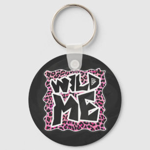 Llavero Leopard Wild Me Black and Hot Pink Design