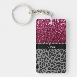Llavero Leopardo conocido personalizado del negro del