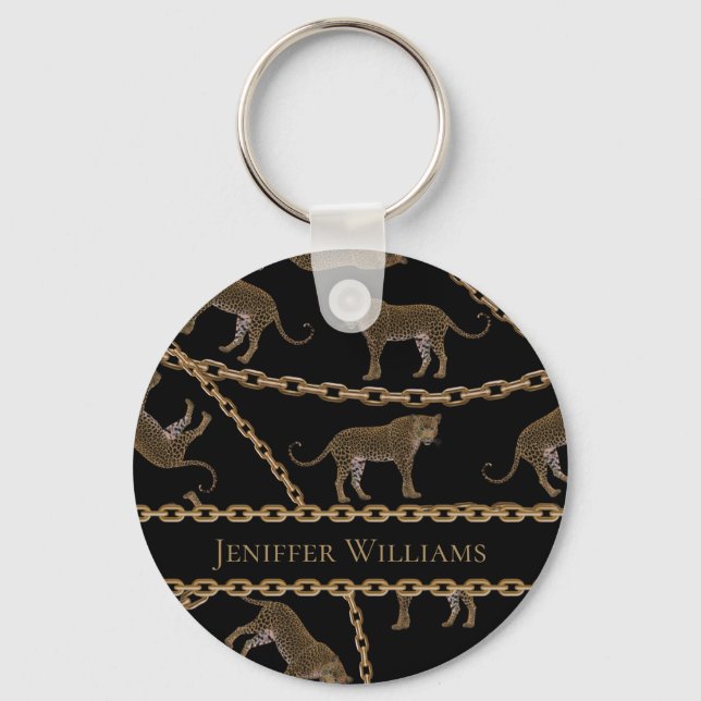 Llavero Leopardo de la cadena dorada (Anverso)