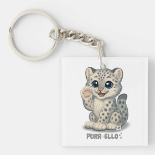 Llavero Leopardo de las nieves - Purr-ello