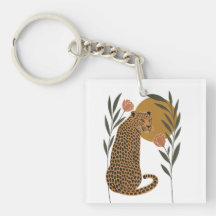 Leopardo del atardecer - Arte de la jungla botánic