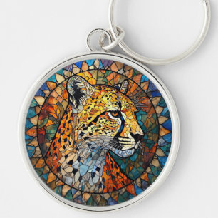 Llavero Leopardo en Colores Vibrantes
