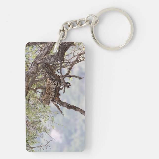 Llavero Leopardo en un árbol (Atrás)