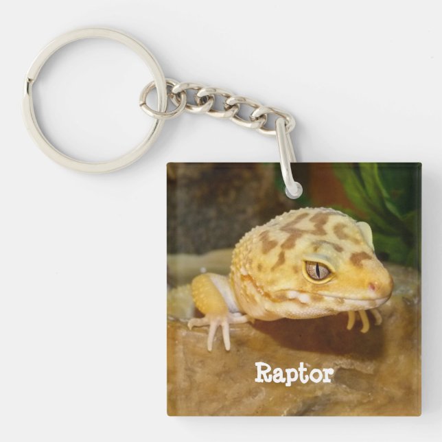 Llavero Leopardo Gecko Lizard personalizado (Frente)