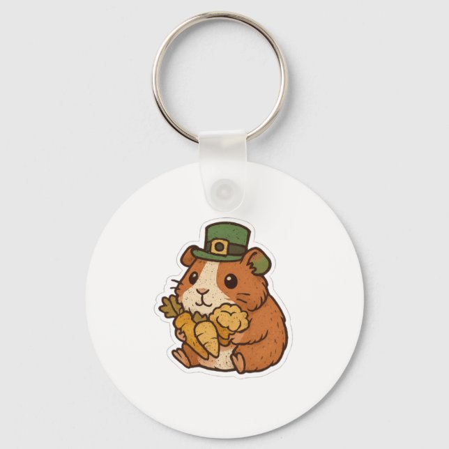 Llavero Leprechaun Guinea Pig St.Patrick's Day (Reverso )