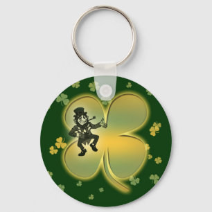 Llavero Leprechaun irish luck shamrock keychain