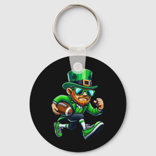 Llavero Leprechaun Jugando Al Fútbol En El Día Del Deporte