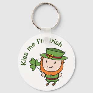 Llavero Leprechaun Kiss Me llamo irlandés