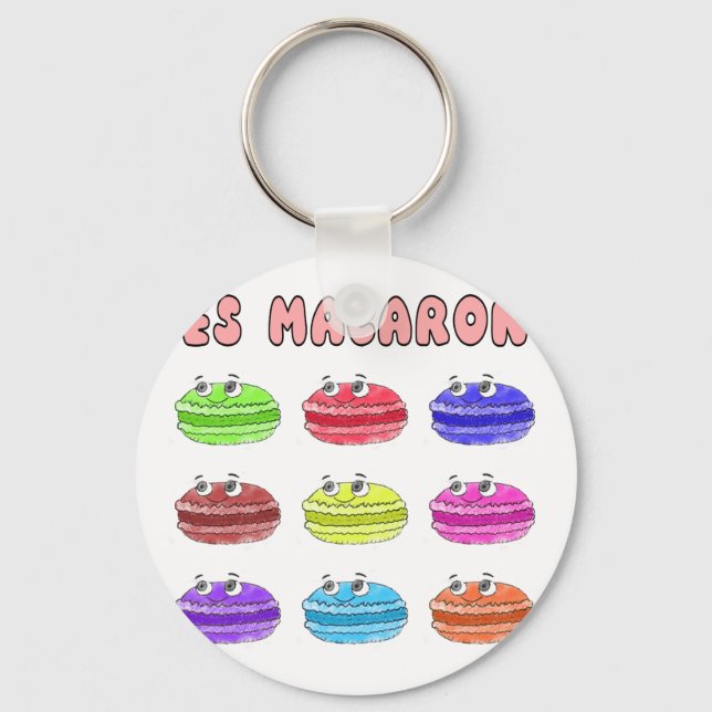 Llavero Les Macarons Cute Personalizado (Anverso)