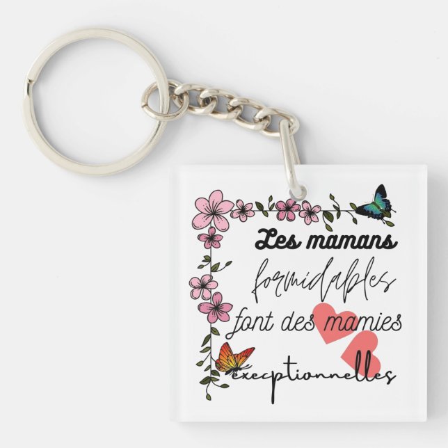 Llavero les mamans formidables font des mamies (Frente)