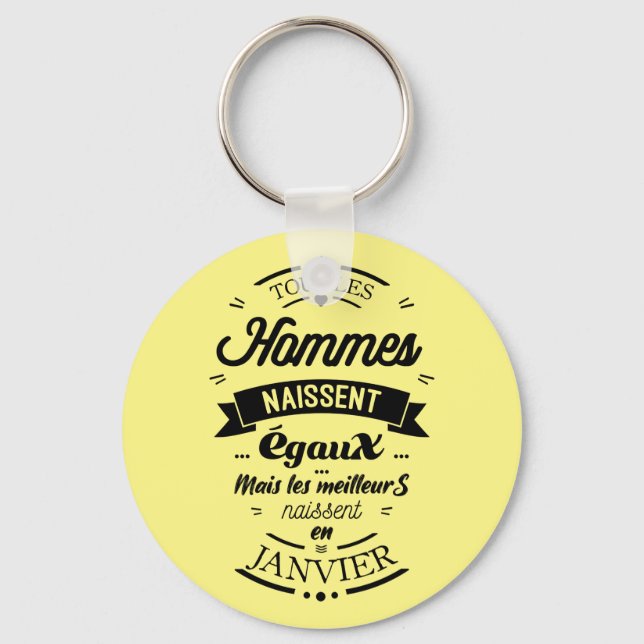 Llavero Les meilleurs naissent en Janvier (Anverso)
