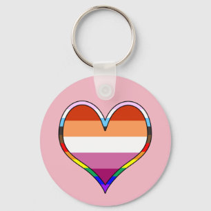 Llavero Lesbian Pride Heart Keychain
