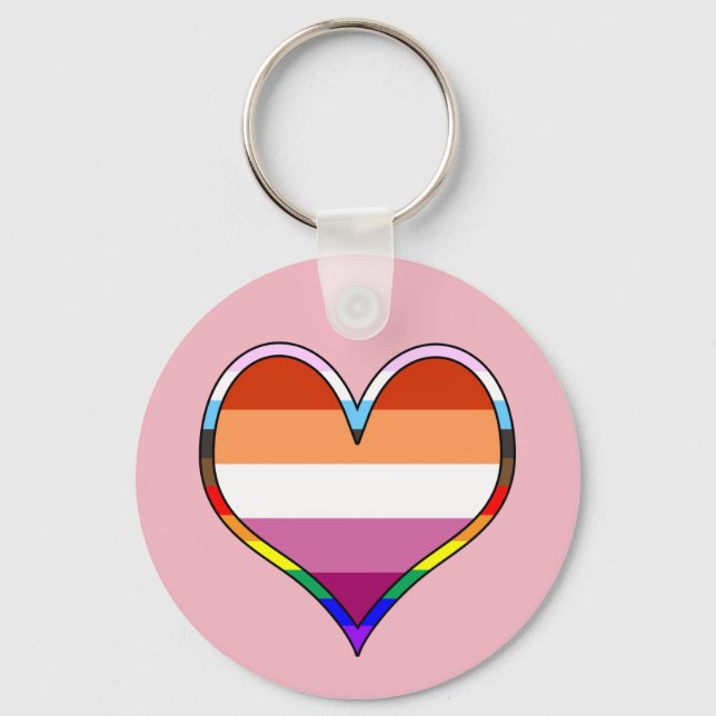 Llavero Lesbian Pride Heart Keychain (Anverso)