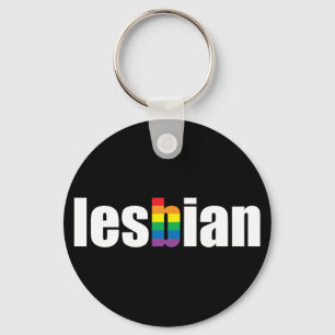 Llavero lesbiano del negro del orgullo