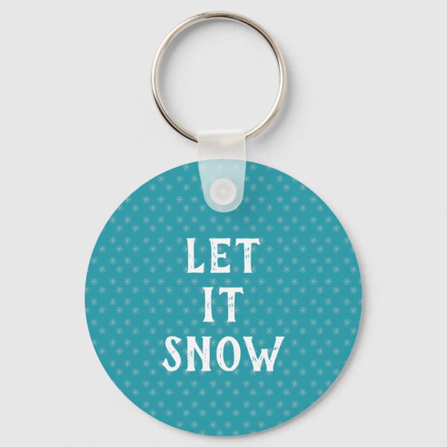 Llavero Let It Snow, Snowflake  (Anverso)