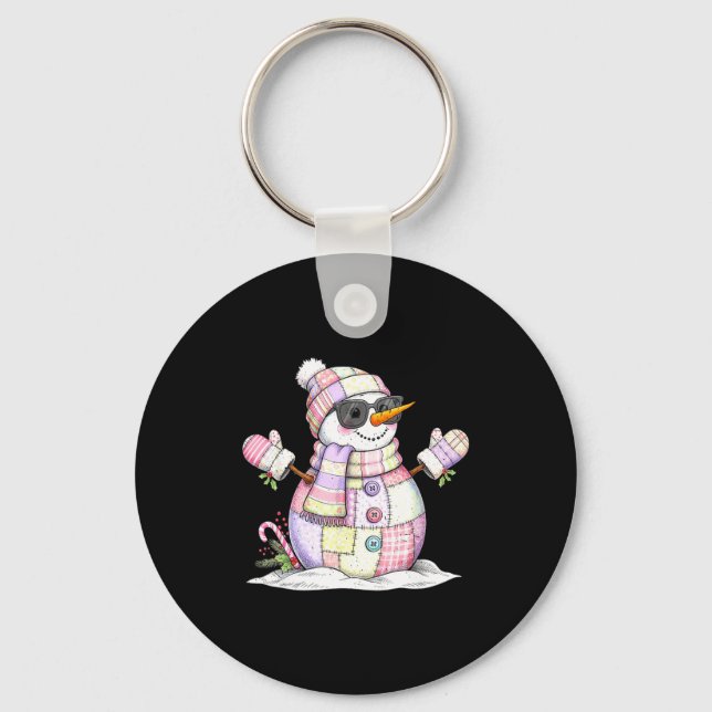 Llavero Let’s Chill Snowman Christmas Coffee Cute Holiday  (Anverso)