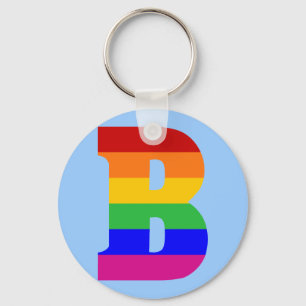 Llavero Letra arco iris B