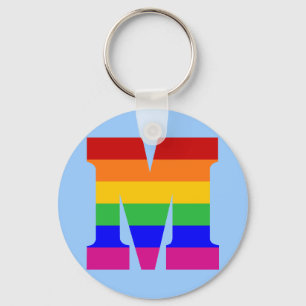 Llavero Letra arco iris M