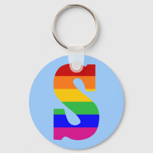 Llavero Letra arco iris S