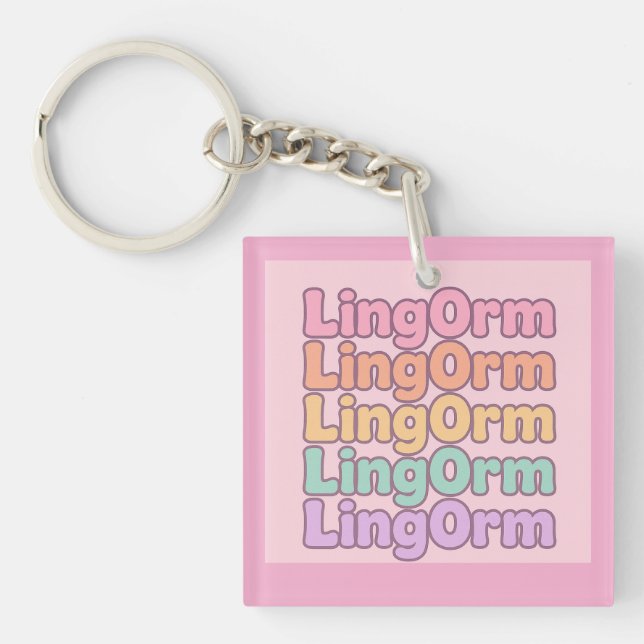 Llavero Letra Burbuja Kawaii de Lingorm (Frente)