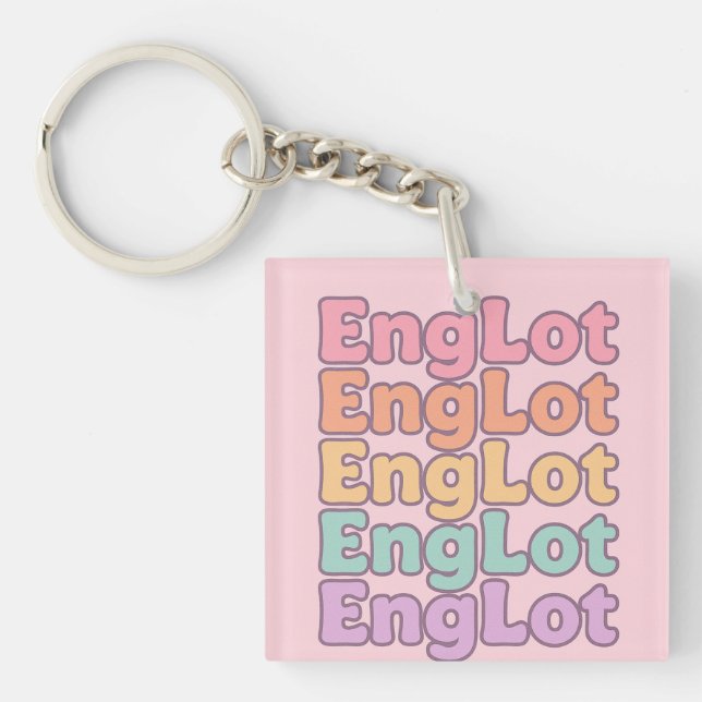 Llavero Letra Burbuja Kawaii Englot (Frente)