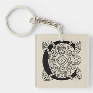 Llavero Letra C Monograma de Knot celta vintage