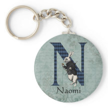 Letra de conejo blanco de Wonderland N