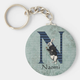 Llavero Letra de conejo blanco de Wonderland N