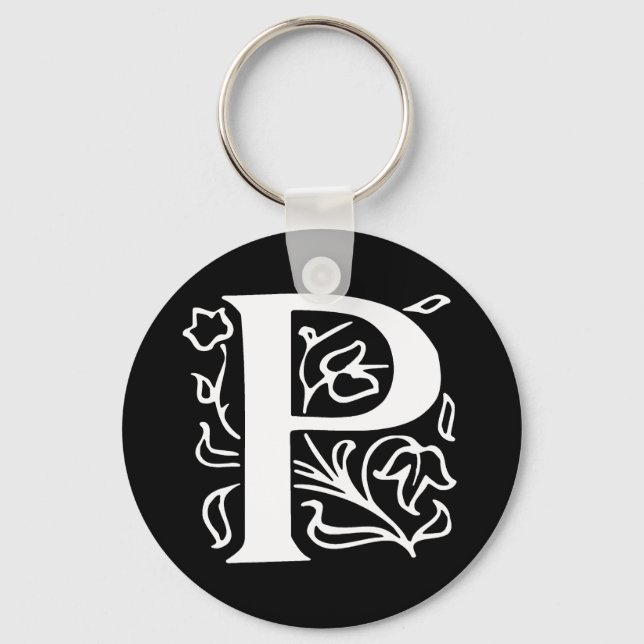 Llavero Letra de fantasía P (Anverso)