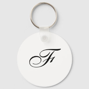 Llavero Letra F cadena clave monogramo