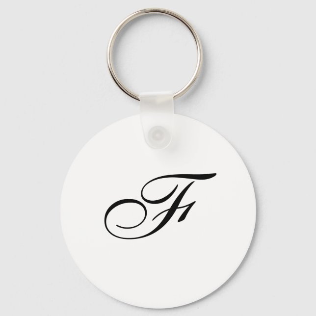 Llavero Letra F cadena clave monogramo (Anverso)