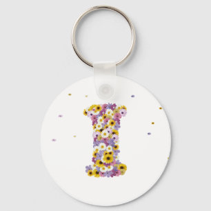 Llavero Letra flor I