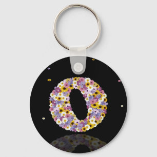 Llavero Letra flor O