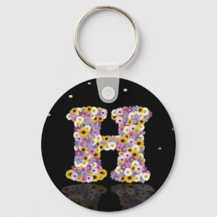 Llavero Letra H de las flores