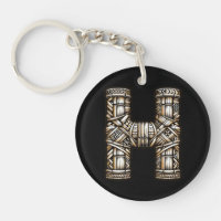 Letra H inicial personalizada hawaiana polinesia A