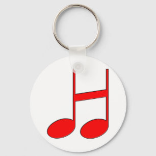 Llavero Letra inglesa "H" creada a partir de notas musical