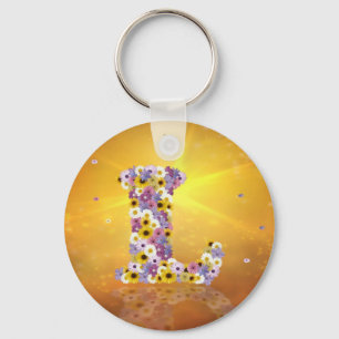 Llavero Letra L de las flores