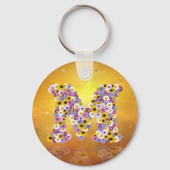Llavero Letra M de las flores (Anverso)