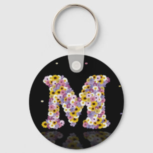 Llavero Letra M de las flores