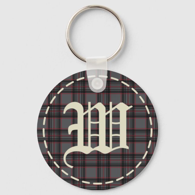 Llavero Letra monogramada cadena clave W (Anverso)