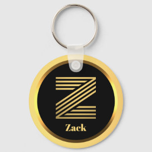 Llavero Letra monogramada de oro Z personalizada