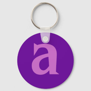 Llavero Letra o texto púrpura en las camisetas y los